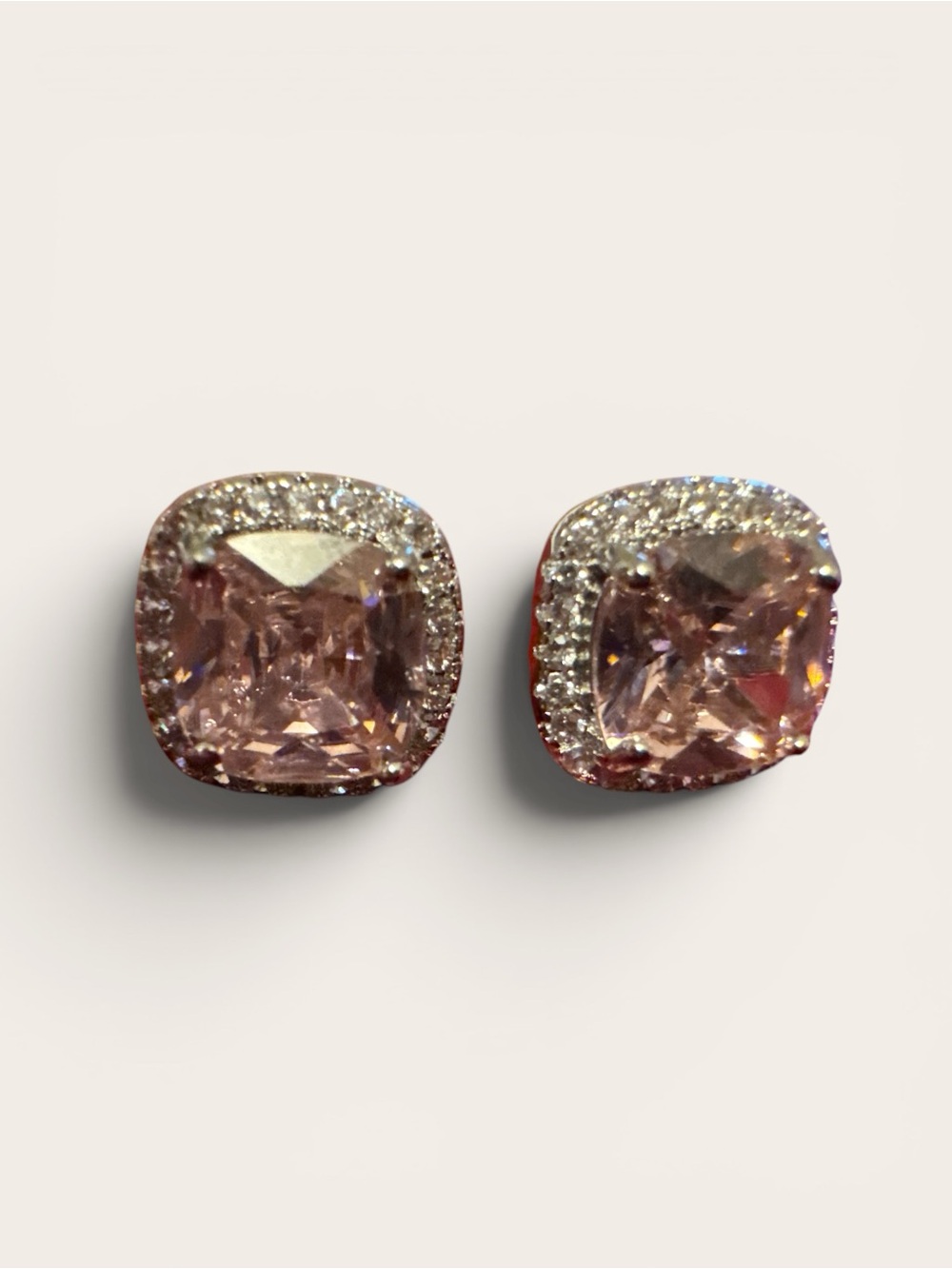 Pink Cushion-Cut Halo Ring | Elegant Women's Jewelry cubic zerconia.